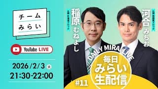 【毎日みらい生配信】#11 稲原むねよし＆河合みちお「 デイリーみらいライブ 」#チームみらい