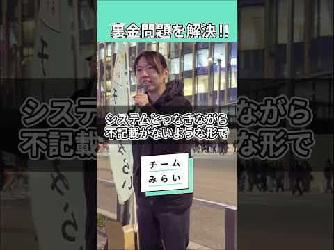 【チームみらい】政治と金を終わらせる‼︎1月23日博多駅前街頭演説