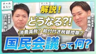【解説】国民会議、何が起きてる？3つの会議の違いは？消費減税・給付付き税額控除に対するチームみらいのスタンスも解説！#峰島侑也 #古川あおい