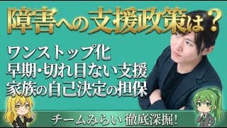 【チームみらい・安野貴博】障害のある子どもとその家族の生活を守る社会を作ります【申請主義からの脱却とプッシュ型支援/福祉のOSを再構築するDX戦略/データに基づく個別最適化支援RTI】