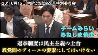 議員定数削減の問題点と新たな選挙制度を提案する質疑