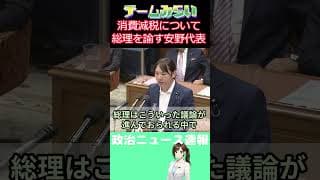 【チームみらい】消費減税について高市首相を諭す安野代表！【安野貴博】