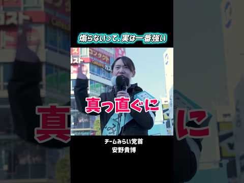 煽らないが一番強い！真っ直ぐ！ #安野たかひろ #チームみらい #衆議院議員選挙