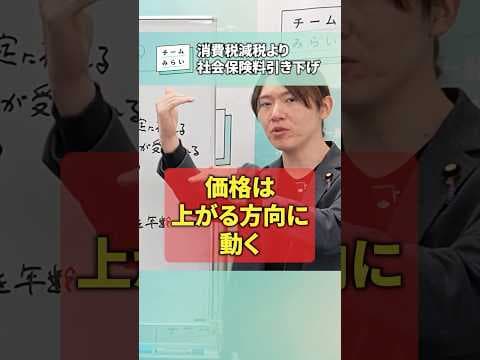 なぜ？消費減税より【社会保険料引き下げ】#チームみらい