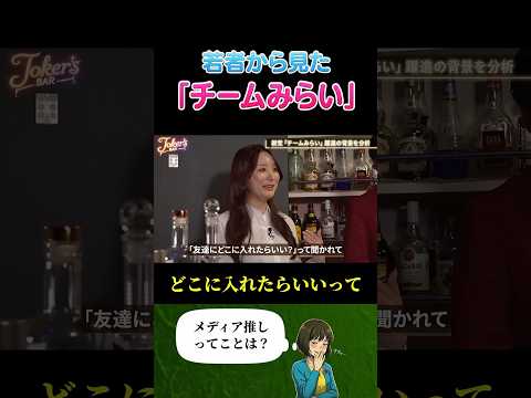 若者から見た「チームみらい」