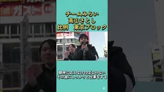 チームみらい　高山さとし　比例　東京ブロック　#街頭演説　#衆院選2026