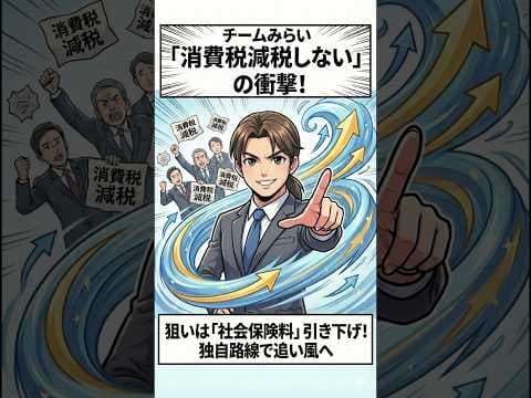 衆院選、「風」が吹くのは、チームみらい？ #政治 #衆議院選挙 #選挙2026 #日本経済 #チームみらい #安野たかひろ #消費税 #社会保険料