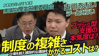 プッシュ型支援/介護DX/複雑な制度【チームみらい】古川あおい　衆議院　厚生労働委員会/ 2026年4月10日　#ファンメイド #チームみらい #安野たかひろ