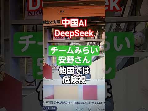 チームみらい │ 安野貴博 │中国DeepSeek │ 経済安全保障│ 衆議院選挙 │ 移民OK │ 夫婦別姓賛成派