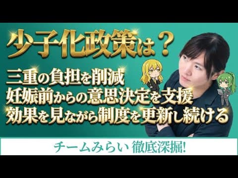 【チームみらい・安野貴博】不妊治療への支援や流産・死産経験者へのケアなど、子どもを望むすべての人へ専門的サポートを届けます【学習する保険と医療DXの連動/妊娠前から始めるプレコンセプションケア】
