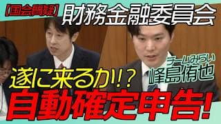 自動確定申告!? 国会質疑【チームみらい】峰島侑也 / 財務金融委員会 / 2026年3月4日 #ファンメイド #チームみらい #安野たかひろ