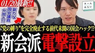 【速報】安野貴博が新会派を電撃設立！「党の縛り」を完全廃止する前代未聞の国会ハックが始まる
