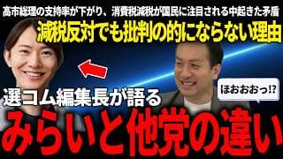 【高市総理支持率低下との矛盾!?】みらいが減税反対を訴え続けたのに国民から批判の的にならない理由が納得でき過ぎてめっちゃ関心した【安野貴博/チームみらい/選挙ドットコム/山本期日前/鈴木邦和】