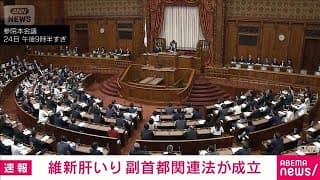 【速報】維新肝いり副首都関連法が成立　与党とチームみらいなどが賛成(2026年7月24日)