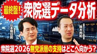 【衆院選2026最終盤情勢分析】比例投票先に大きな変化？結果を左右する「無党派層」のゆくえは？今回選挙で躍進するのはどの政党？独自データをもとに徹底分析！【鈴木邦和×山本期日前】｜選挙ドットコム