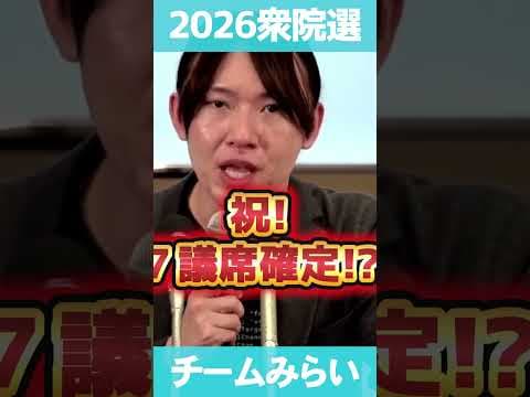 【開票速報！】祝！チームみらい！ほぼ７議席確定!?おめでとうございます！#チームみらい  #安野たかひろ  #開票速報