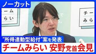【“所得連動型給付”案】チームみらい・安野貴博党首が発表　マイナンバー制度などを活用・個人の所得に応じて現金給付を実施する考え【ノーカット】（2026年5月25日）｜TBS NEWS DIG
