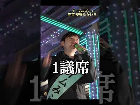 最も新しく若い国政政党チームみらい