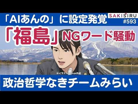 チームみらい安野党首「福島」NGワード騒動!政治家として問われる根幹部分【2/21夜 SAKISIRU】