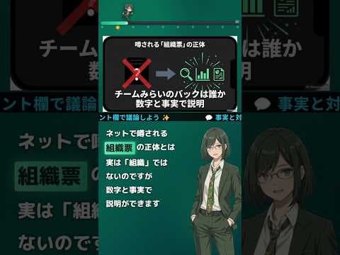 チームみらいのバックにあるのは組織票か? #チームみらい #政治 #衆院選 #消費税 #選挙