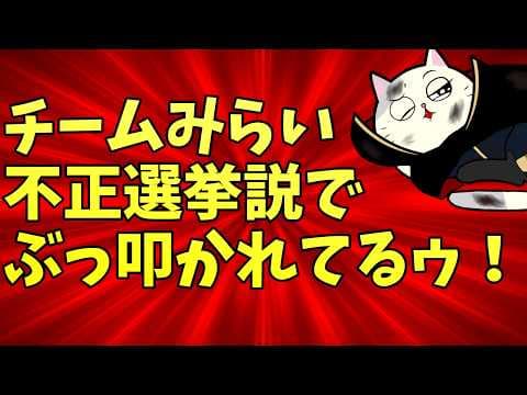 チームみらいのは不正選挙説の真偽は!?”あの層”に刺さった可能性も…