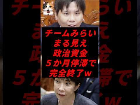 チームみらい、まる見え政治資金5ヶ月停滞で完全終了w
